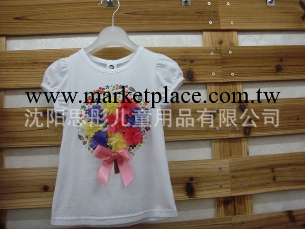 品牌童裝女童可愛寶寶夏季夏裝新款花環花朵可愛公主T恤8931工廠,批發,進口,代購