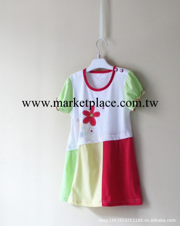 專櫃正品 嬰夢兒 品牌童裝 女童 嬰幼童 彩虹拼花連衣裙 童裙批發工廠,批發,進口,代購
