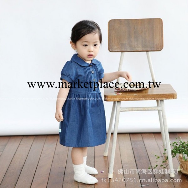 2013日韓新款女童裙 品牌兒童新款 夏季牛仔裙 廣州童裝工廠,批發,進口,代購