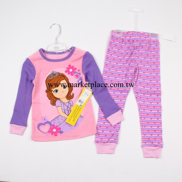 外貿童裝批發 迪斯尼品牌 女童純棉睡衣套裝 傢居服  原單正品工廠,批發,進口,代購