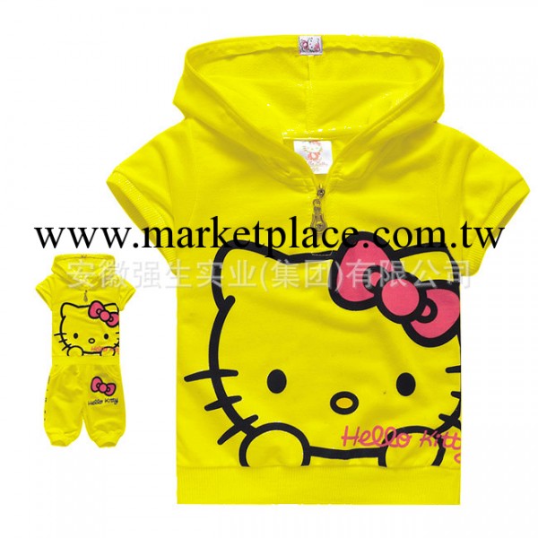 -hello kitty套裝 KT貓套裝 毛圈短袖套裝 兒童套裝  特批27工廠,批發,進口,代購