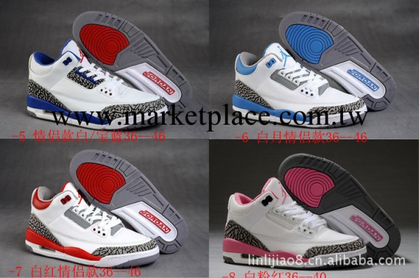 運動鞋 Jordan 喬3板鞋 休閒鞋 情侶款36--46籃球鞋工廠,批發,進口,代購