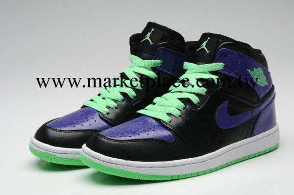 2013新配色AJ1喬1籃球鞋 黑藍綠 男鞋運動鞋一件代發 高幫運動鞋工廠,批發,進口,代購