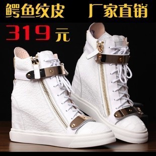 Giuseppe Zanotti 內增高gz高幫鞋休閒鞋 潮女系帶亮片高端女式鞋工廠,批發,進口,代購