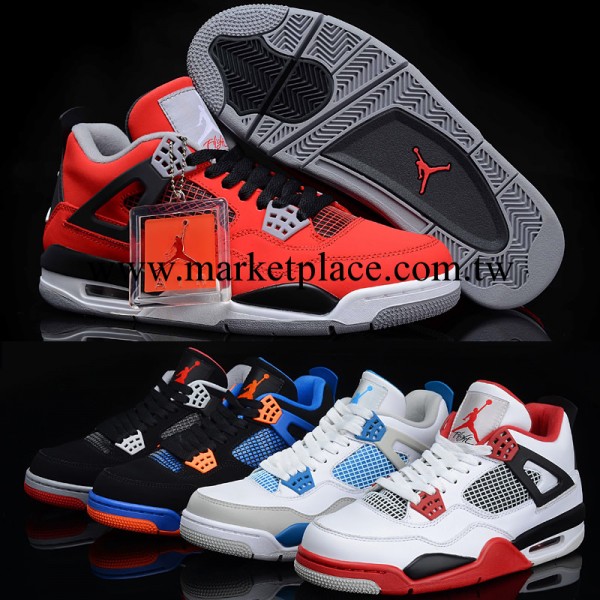 原版正品男子喬丹籃球鞋AIR JORDAN 4代全頭層真皮氣墊AJ4運動鞋工廠,批發,進口,代購