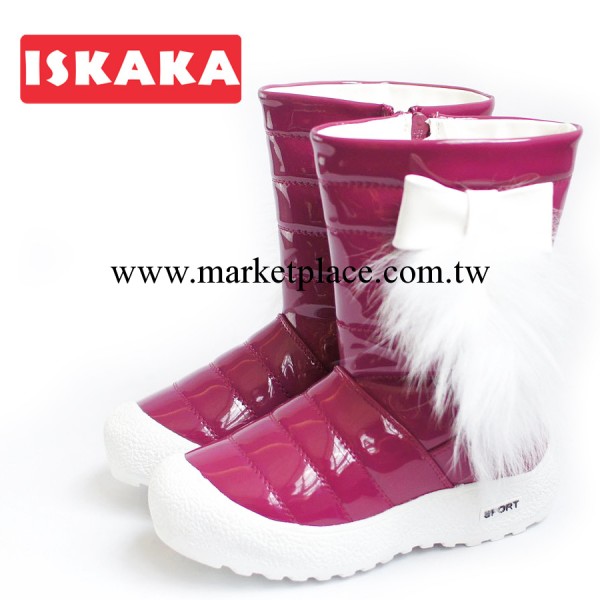 ISKAKA品牌女兒童2013冬季韓版兔毛靴內絨防水保暖童鞋雪靴批發工廠,批發,進口,代購