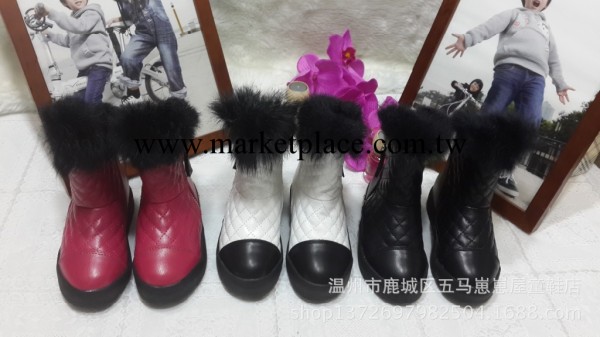 2013最新款式【麥芽仔】童鞋潮兒童女童韓版雪靴真毛新貨上市工廠,批發,進口,代購