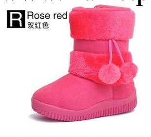 可愛吊球翻毛童靴 超暖舒適防滑靴 男女小童 兒童雪靴廠傢批發工廠,批發,進口,代購