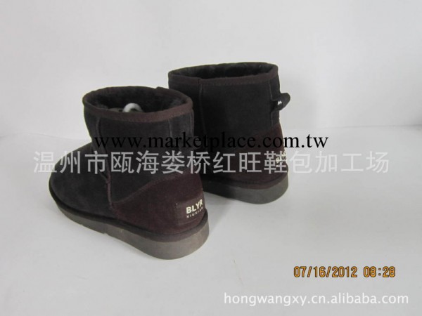 專業生產批發品牌反絨皮低筒真皮純色保暖男式雪靴男工廠,批發,進口,代購