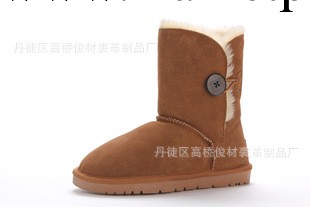 批發A級澳洲進口皮毛一體5803紐扣款中筒雪靴普通色 5803工廠,批發,進口,代購