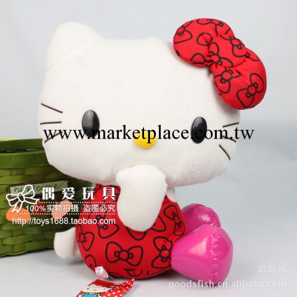 hello kitty時尚蝴蝶結公主毛絨娃娃 公仔kitty凱蒂貓工廠,批發,進口,代購