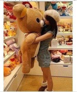 批發 Rilakkuma 輕松小熊 輕松熊 毛絨玩具公仔 大號熊抱枕禮物工廠,批發,進口,代購