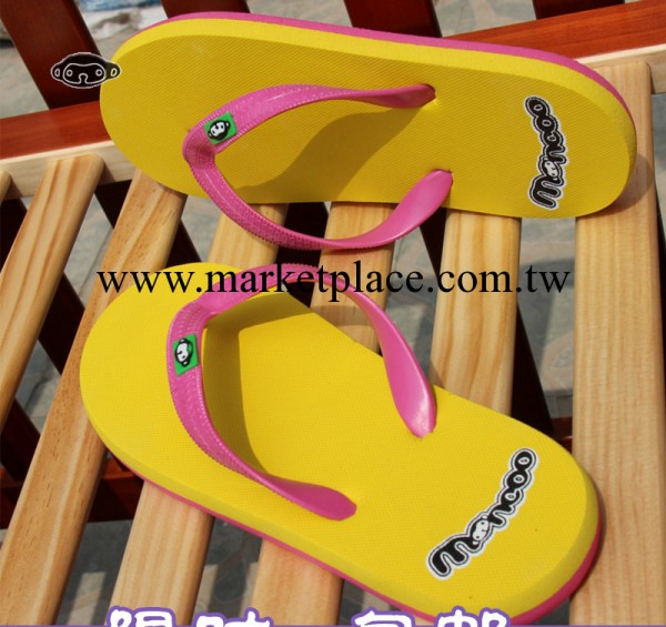 泰國MONOBO 輕便夾腳橡膠底卡通人字拖 拼色沙灘鞋 男女情侶涼鞋工廠,批發,進口,代購