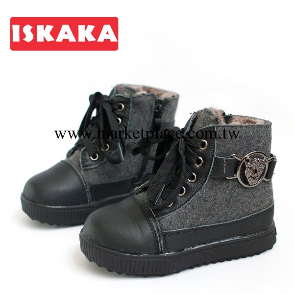 ISKAKA品牌男童真皮韓版皮靴 2013冬新款內絨保暖棉鞋童鞋批發工廠,批發,進口,代購