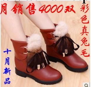 爆款冬季兔毛短靴女靴子 女式時尚雪靴廠傢批發 女鞋保暖鞋子工廠,批發,進口,代購