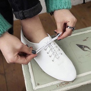 韓國復古英倫風系帶經典小白鞋 平底女護士鞋圓頭平跟單鞋工廠,批發,進口,代購