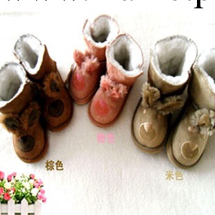 韓國麂皮絨驢耳小童靴 男女童冬季保暖嬰兒鞋棉鞋兒童保暖靴工廠,批發,進口,代購