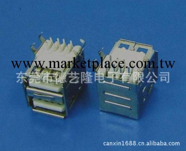 廠傢供應USB連接器 USB AF 90度雙層（半包型） 連接器 電連接器工廠,批發,進口,代購
