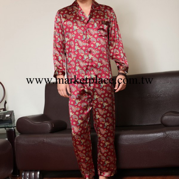 【鴻依卡丹】2013新款 時尚舒適桑蠶絲男式真絲睡衣012-1工廠,批發,進口,代購