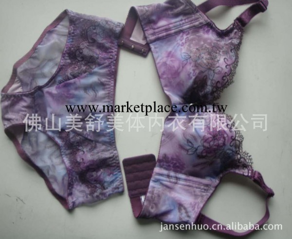 夢思婷正品B315印花刺繡香薰精油厚杯隱形鋼圈胸罩套裝工廠,批發,進口,代購