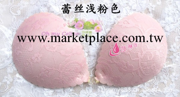 蕾絲隱形胸罩擠出乳溝翅膀聚攏 黏貼一片式隱形胸罩內衣工廠,批發,進口,代購