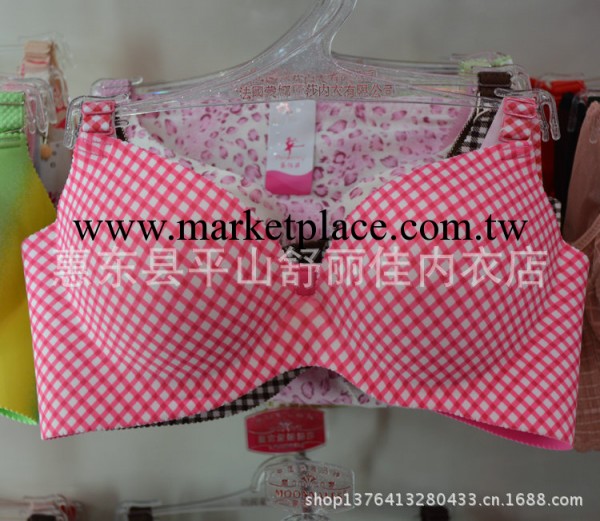 黛雅婷238-5四排扣胸罩B罩杯少女光面一片式無痕韓版隱形聚攏內衣工廠,批發,進口,代購