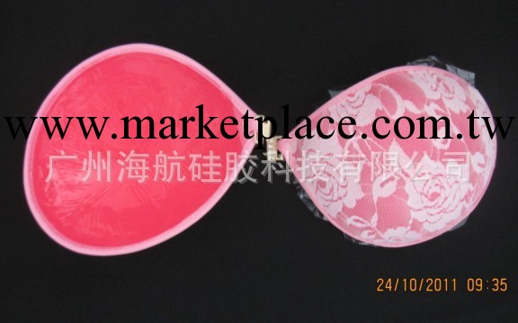 隱形聚攏胸罩，粉紅蕾絲鉆扣胸罩工廠,批發,進口,代購