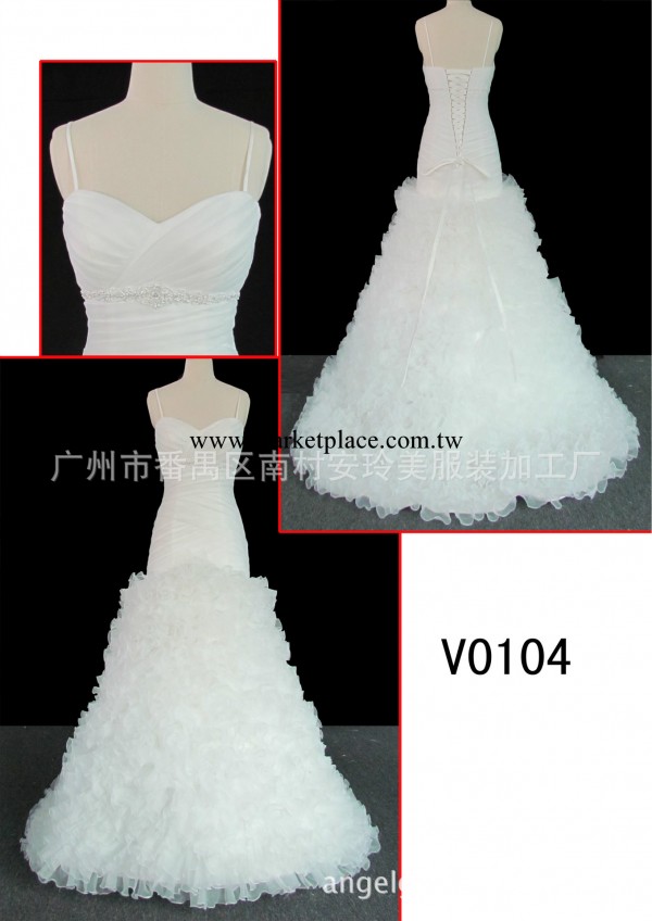 廣州婚紗禮服 婚紗 婚紗 婚紗 抹胸 廣州婚紗禮服V0104 綁帶 吊帶工廠,批發,進口,代購