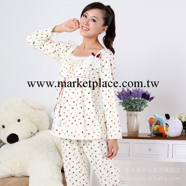 【秋季新品】秋裝長袖袖女式純棉睡衣碎花套裝傢居服 廠傢直銷工廠,批發,進口,代購