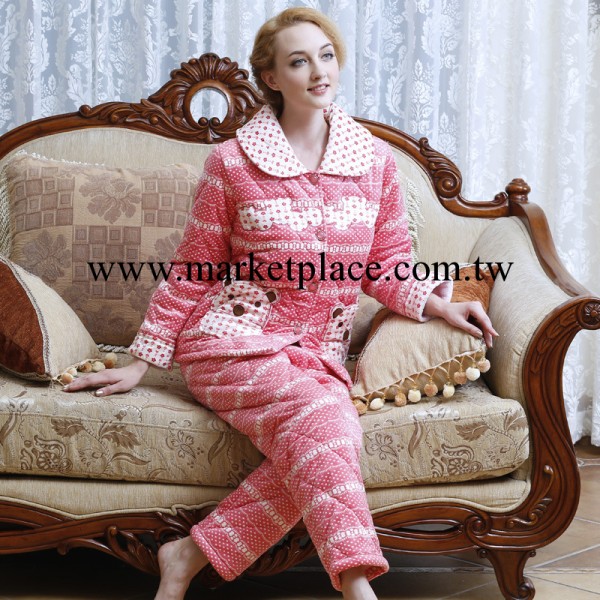 睡衣批發 伊妮爾睡衣85788 夾棉睡衣傢居服秋冬新款女式傢居服工廠,批發,進口,代購