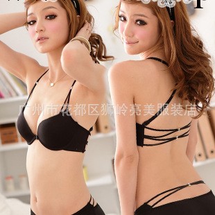 時尚美背 性感前扣 系帶少女胸罩內衣套裝批發工廠,批發,進口,代購