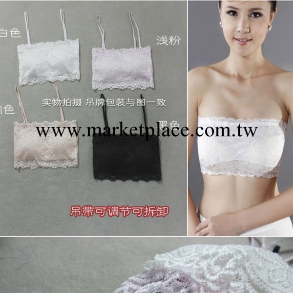 百搭必備 韓版全蕾絲半截罩杯小可愛裹胸抹胸工廠,批發,進口,代購