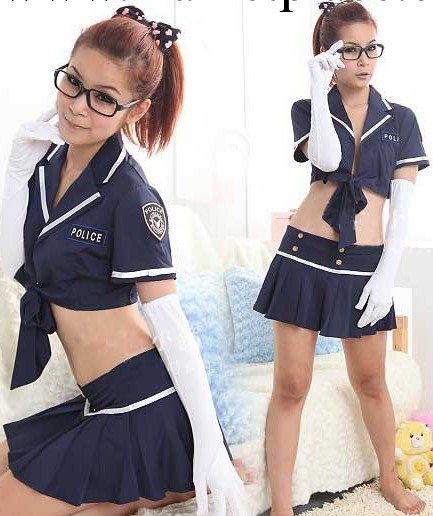 6082深藍誘惑情趣內衣性感女警服警察服遊戲鋼管舞服女教官服制服工廠,批發,進口,代購