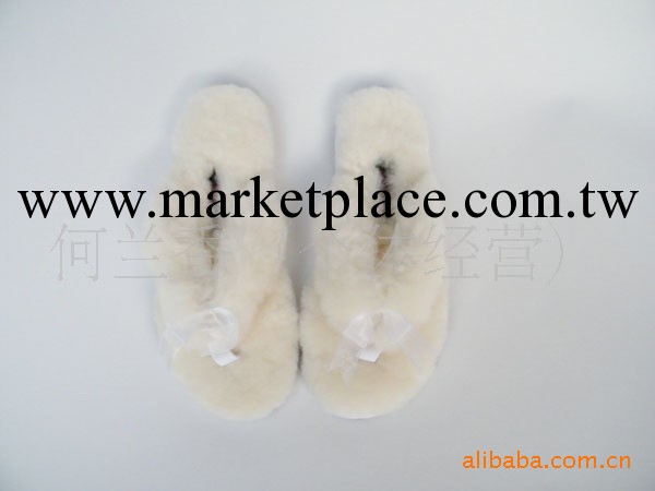 歐洲流行美眉最愛 雪靴 5304 人字拖 夾腳純羊毛拖鞋 白色批發・進口・工廠・代買・代購