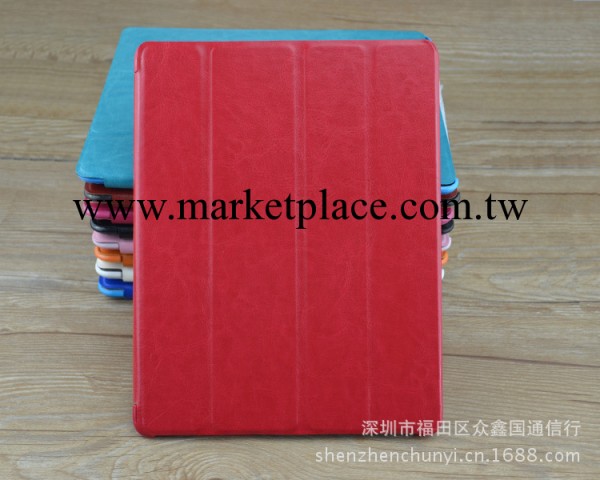 新款蘋果ipad234皮套 平板套保護殼ipad瘋馬紋四折支架休眠保護套批發・進口・工廠・代買・代購