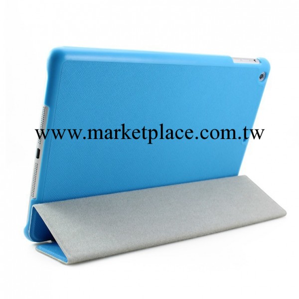 現貨供應 蘋果ipad5斜十字紋超薄三折皮套平板保護套ipad AIR折疊工廠,批發,進口,代購