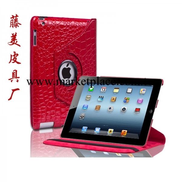 360度旋轉IPad Air平板電腦休眠保護皮套廠傢 二層真牛皮鱷魚紋套工廠,批發,進口,代購