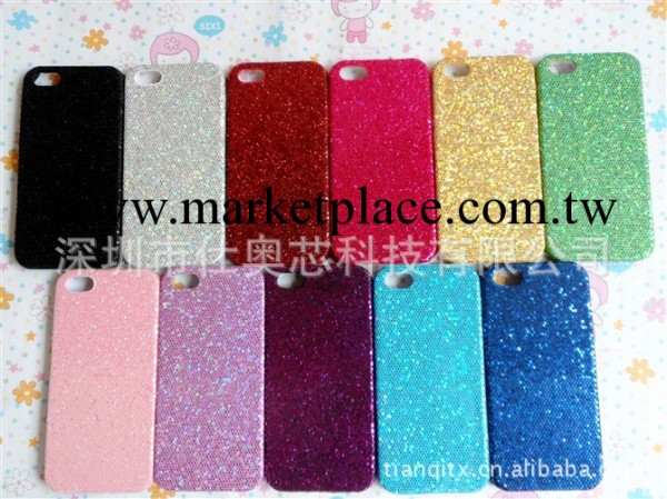 2013深圳工廠直銷 蘋果4S閃粉貼皮手機殼 IPHONE4S貼皮閃粉手機殼工廠,批發,進口,代購