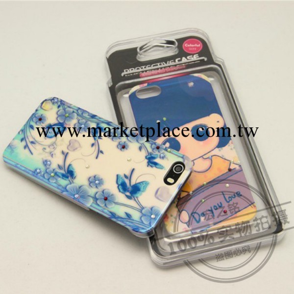 iPhone5/蘋果5保護套  藍光水鉆彩鍍保護殼工廠,批發,進口,代購