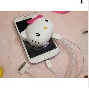 可愛卡通hello kitty充電寶蘋果iphone4S/5三星KT凱蒂貓移動電源工廠,批發,進口,代購