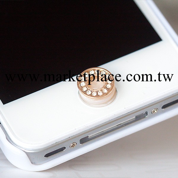 時尚園圈圈帶鉆iPhone4S/5按鍵貼 蘋果HOME 貼一件代發工廠,批發,進口,代購