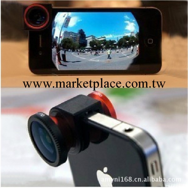 三合一 iPhone 4S 手機鏡頭 廣角微距鏡頭 魚眼外掛鏡頭蘋果鏡頭工廠,批發,進口,代購