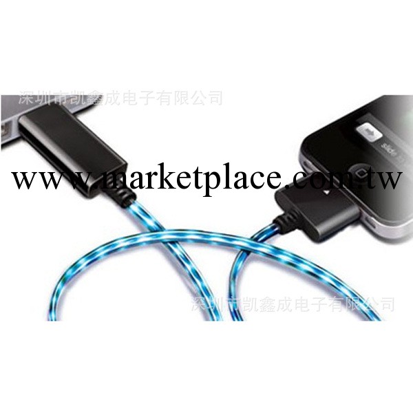 工廠大量批蘋果發光數據線 iphone4 4S 發光數據線工廠,批發,進口,代購