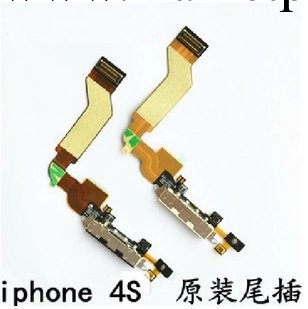 原裝 iphone4S  尾插排線 蘋果4S尾插送話器 充電排線 黑白工廠,批發,進口,代購