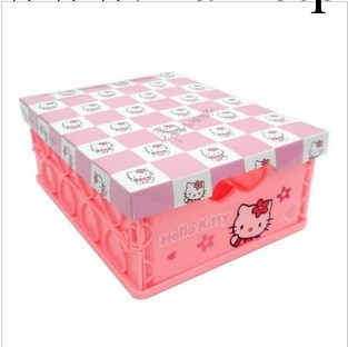 hello kitty 折疊收納盒 可愛KT貓可折疊收納盒 kitty卡通首飾盒工廠,批發,進口,代購