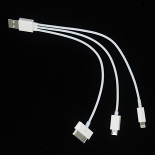 蘋果iphone5一拖三數據線多功能1分3合多用萬能分線器nano7充電線工廠,批發,進口,代購