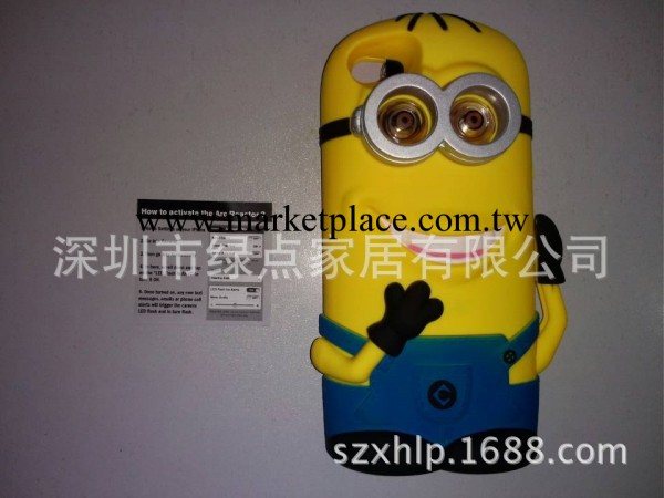 可站立神偷奶爸卑鄙的我立體3D小黃人蘋果手機套iphone5專用硬殼工廠,批發,進口,代購