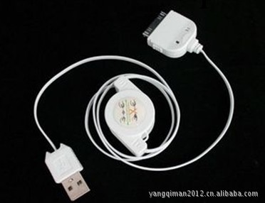 蘋果USB數據線iPhone iPod伸縮數據線工廠,批發,進口,代購