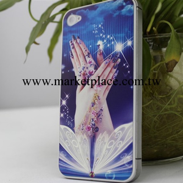 蘋果4S浮雕手機貼膜 iphone4 3D立體浮雕卡通彩色貼膜 美甲飛揚工廠,批發,進口,代購