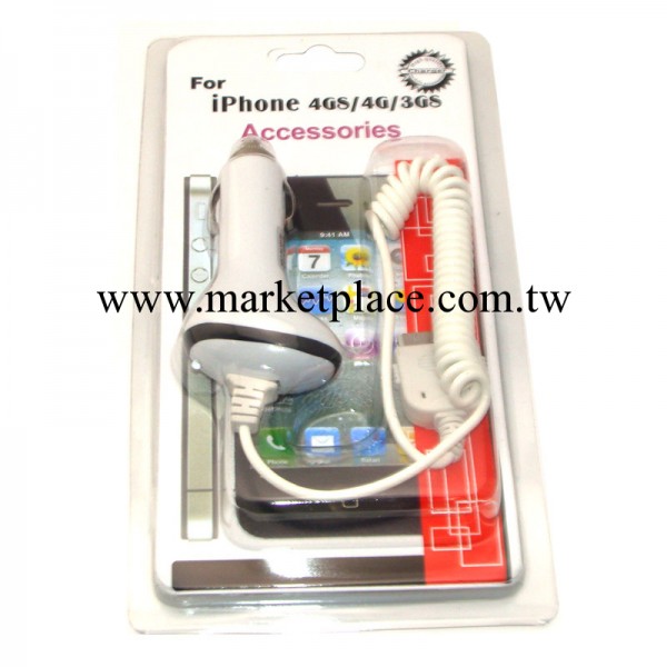 蘋果充電器批發 iphone4/4s帶線車載充電器 蘋果車載充電器工廠,批發,進口,代購